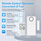 Wireless remote control with SOS button and white alarm main unit with sensor strip