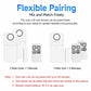 Wireless door window alarm system with white door sensor and SOS remote