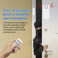 White alarm door sensor with remote featuring emergency SOS button and alarm activation