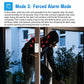 White forced alarm mode door sensor with magnetic strip and remote control