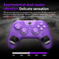 Purple dual-motor game controller with analog sticks, D-pad, and ABXY face buttons