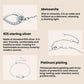 Sterling silver infinite loop bracelet with sparkling round gemstone accents
