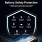 Scanner battery safety protection icons around internal battery module