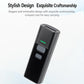 Black handheld 2D barcode scanner side buttons with green indicator strip