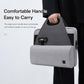Gray lockable organizer bag carried by wide top handle with secure zipper closure