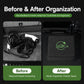 Black waterproof EV cable storage case with handle, holding coiled charging cables