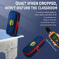 Navy-blue pencil case with U crest patch and red zipper trim, compact shape