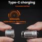Mini rechargeable LED keychain flashlight with metal body and Type-C charging port