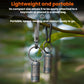 Mini rechargeable LED keychain flashlight with metal clip and keyring attachment