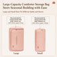 Cylindrical quilt storage bag set, large and small, pink, with zipper closure