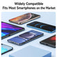Phone mount holding a smartphone, compatible with various phone models