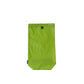 Waterproof drawstring shoe storage pouch, bright green with top grommet and pull cords