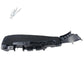 Black seat side bracket cover with molded clips and side mounting points