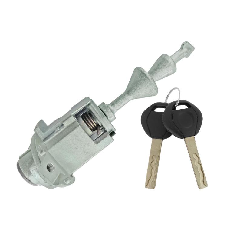 Front left door lock cylinder with keys, metal housing and lock barrel