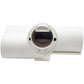White mite brush head attachment with round connector opening on the housing