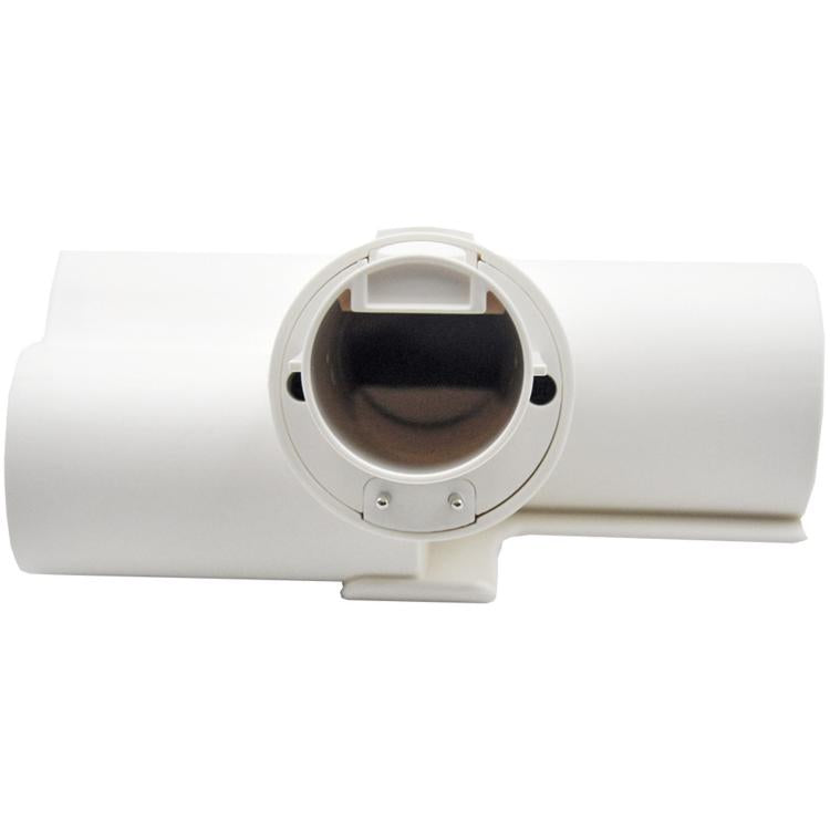 White mite brush head attachment with round connector opening on the housing