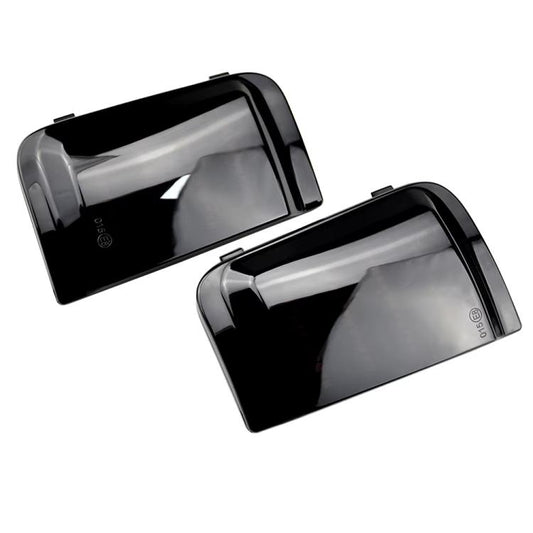 Pair black side mirror LED housings with clear lens inserts