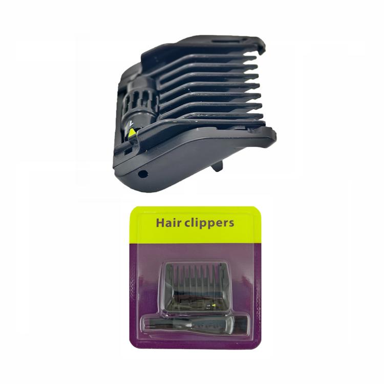 Adjustable guide comb for hair trimmer, 1–5mm with cleaning brush, in blister pack