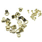 Gold D-ring picture hanger hooks with single mounting hole and included screws