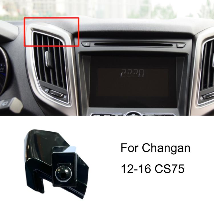 Car phone holder base for Changan, black mount for 12-16 CS75 center vent