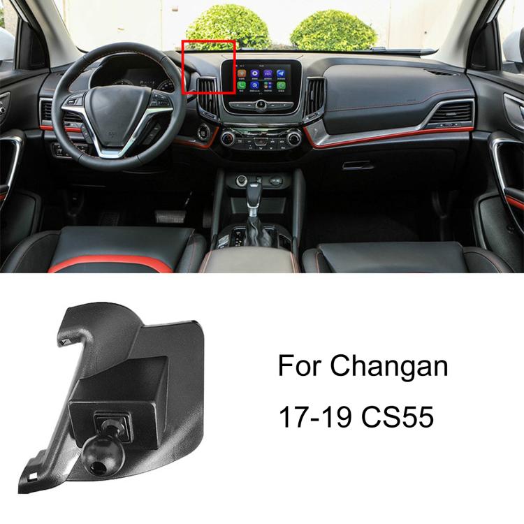 Car phone holder base for Changan, black mount for 17-19 CS55 dashboard center