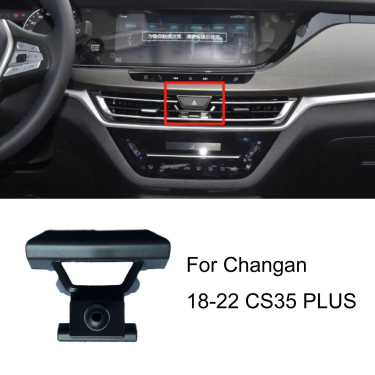 Car phone holder base for air vent, black plastic bracket with suction-cup style mount