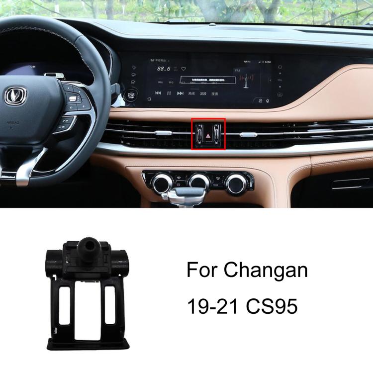 Car phone holder base with vent mount, black plastic stand and cradle