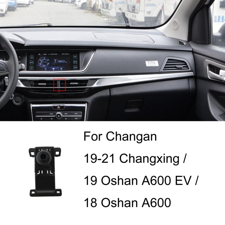 Car phone holder base (black) for Changan 19–21 Changxing/Oshan A600 EV