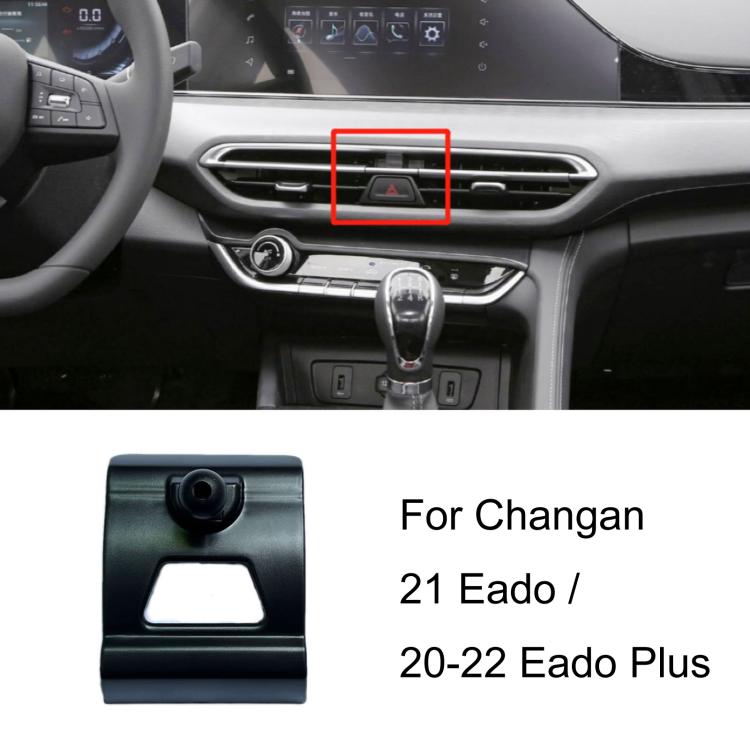 Black car phone holder base with center air-vent mounting bracket