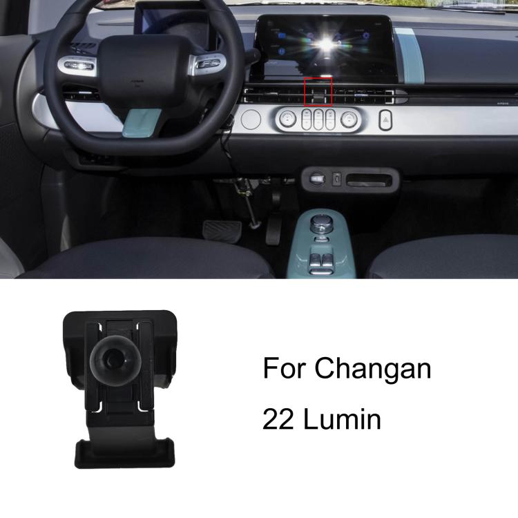 Black car phone holder base with center dash mount cradle