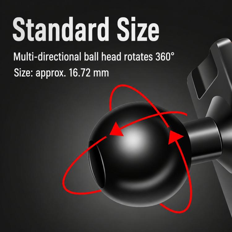Car phone holder base with multi-directional ball head for 360 rotation