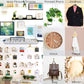 Picture frame hanging hooks and nails kit with application examples collage