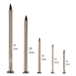 Picture hanging nails set with 5 sizes, labeled 50 mm to 20 mm