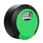 Green circular 4-digit combination key lock box with black keypad cover.