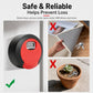 Oversized circular key lock box with 4-digit combination dial and waterproof design, red/black.