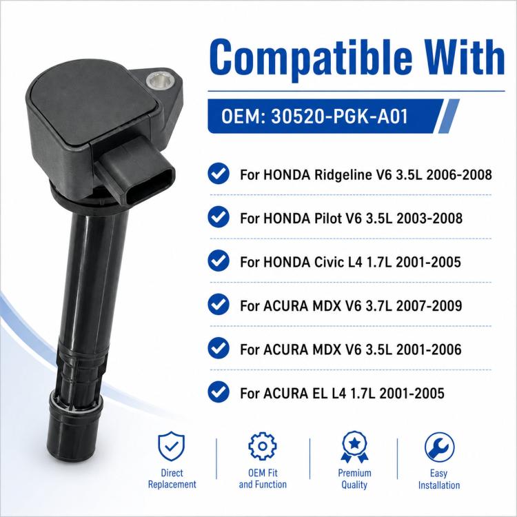 Ignition coil with insulated boot and side mounting ear