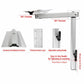 Silver telescopic table leg bracket with locking handle and 360° rotation
