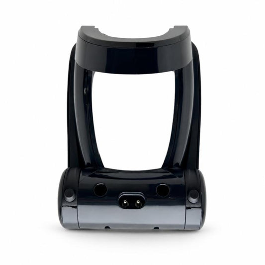 Black charging dock stand with two-pin charging port for Philips shavers