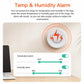 Tuya WiFi sensor temp and humidity alarm range settings on app screen