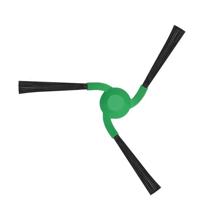 Robot vacuum side brush replacement with green hub and black bristle arms