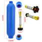 Blue filter cartridge with brass core and measured connector adapters