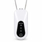 White neck-hanging personal air purifier pendant with control buttons and hanging chain