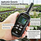 Handheld temperature and humidity meter with color LCD showing temperature and humidity