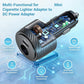 Car cigarette lighter power adapter with carbon-fiber shell and built-in protection circuitry