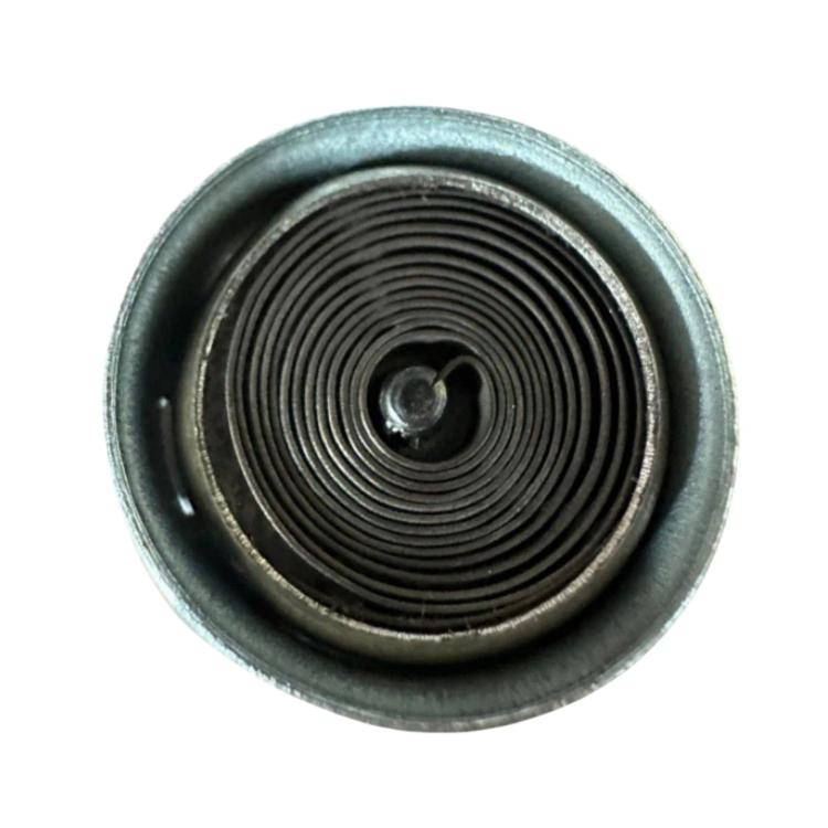 Car cigarette lighter socket with inner spiral heating coil and center cap