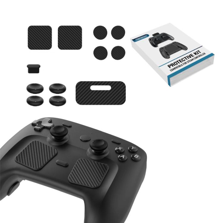 Game controller protective kit with textured pads and button covers accessories