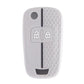 White/gray honeycomb two-button key cover with black icons and lock/unlock markers
