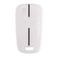 White honeycomb two-button key cover with lock/unlock icons and red center line