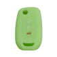 Green silicone key cover with 3-button remote icons and key slot cutout