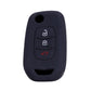 Black silicone key cover with 3-button remote icons and key slot cutout